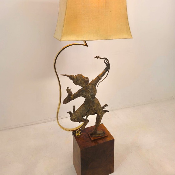 Image 1 of Lampada da tavolo bohémien di metà secolo Pragos con il dio Rama, anni '70