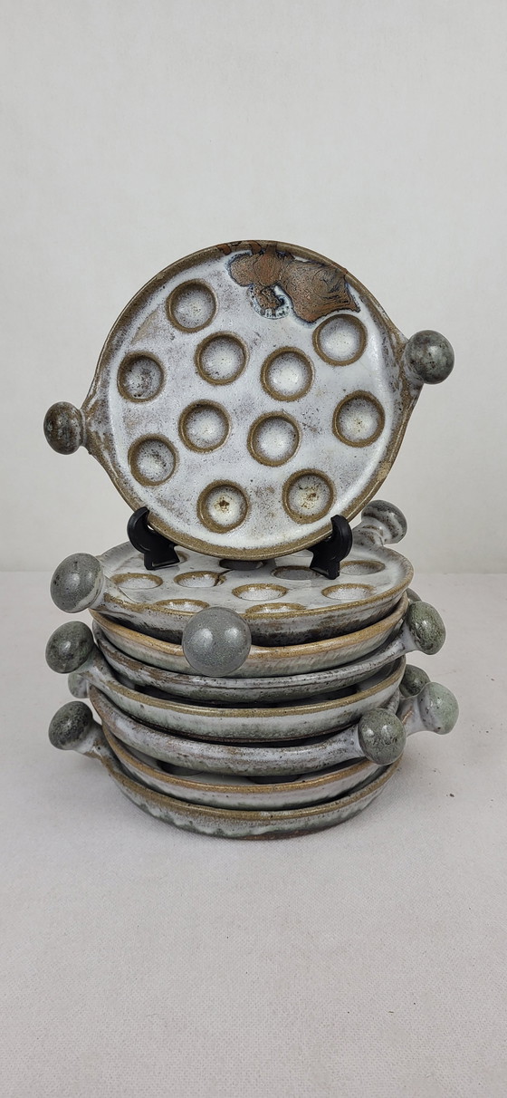 Image 1 of 4 Stoneware Snail Plates