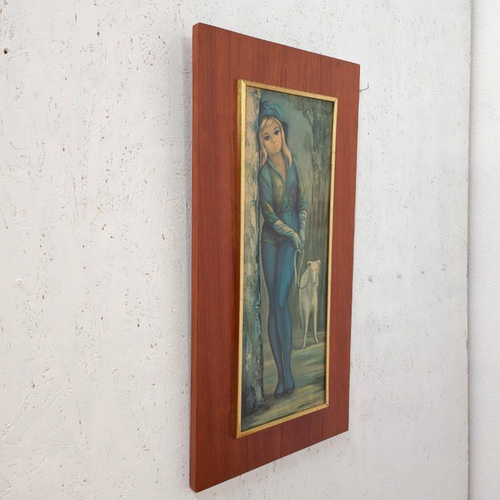 Image 1 of Vintage Wall Panel "Harlequin" After Jean Maio (1960s).