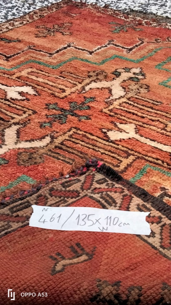 Image 1 of Handgeknüpfter Berberteppich aus Wolle, 135 x 110 cm