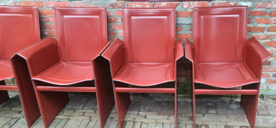 Image 1 of 4 vintage, design stoelen Matteo Grassi, Korium