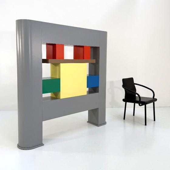 Room Divider / Shelf by Sottsass Associati for Esprit, 1985 – Room screens, Mdf, Wood (photo 10 of 10)