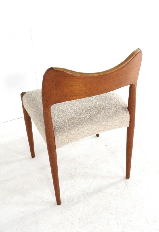 Image 1 of Set 4 Arne Hovmand Olsen voor Kold Mogens stoelen vintage nieuw gestoffeerd 