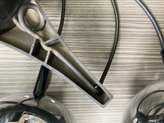 Image 1 of 4 Globe Hanglampen Metaal, Chroom, Jaar 70/80