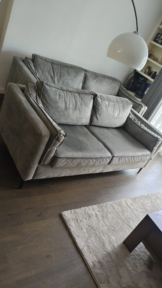 Image 1 of Chateau d'Ax grey benches 2 pieces