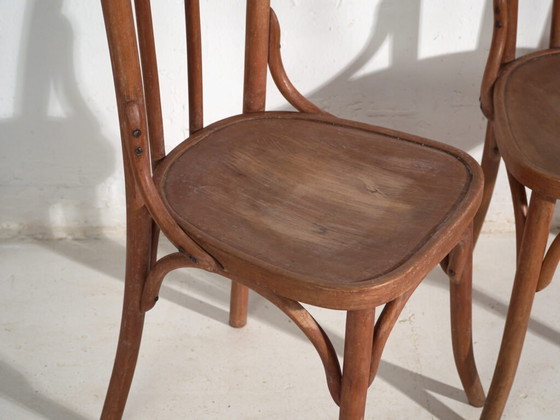Antique set of 6 bentwood Thonet chairs – Central Europe, circa 1900 – Dining chairs, Metal (photo 31 of 40)