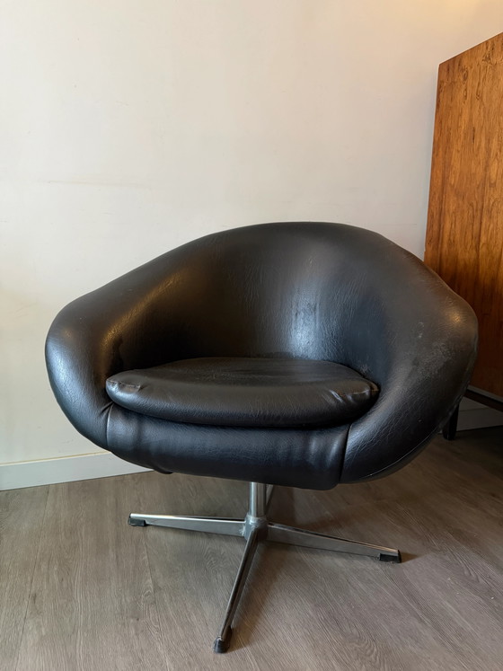 Rondo Drehbarer Wannenstuhl – Sessel, Metal, Chrome, Space Age (photo 4 of 6)