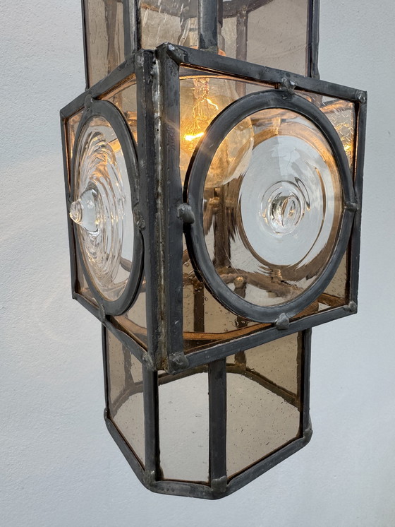 Image 1 of Lanterne vitrail Art Déco