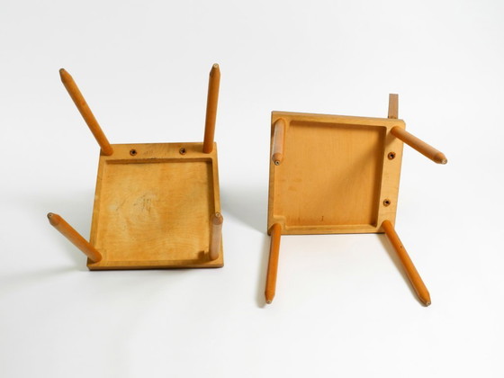 Image 1 of Twee zeldzame demontabele multiplex stoelen van Axel Kufus Model Stöcke voor Atoll
