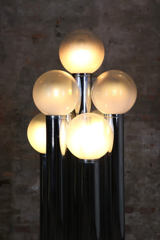 Image 1 of Goffredo Reggiani – Organ / Chrome Tube Floor Lamp – Italy – 1970s