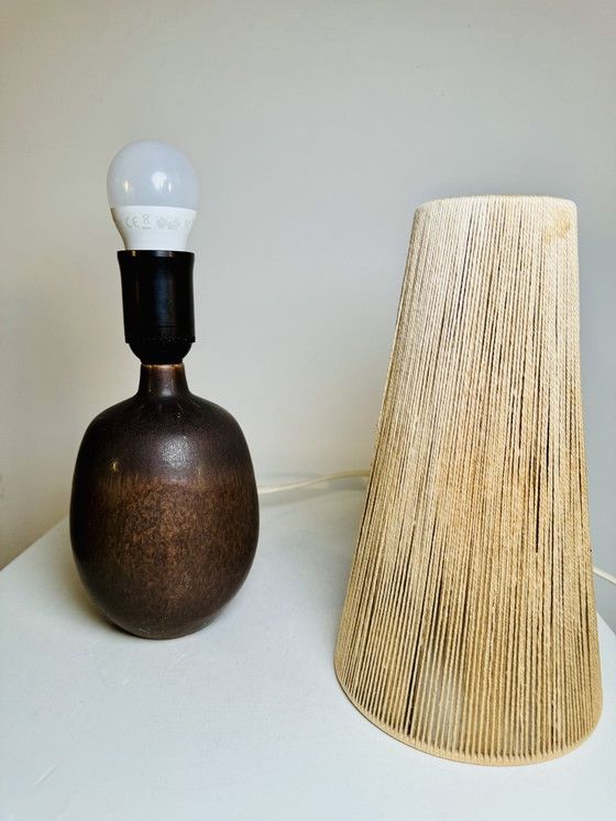 Image 1 of KERAMIEK EN SISAL TAFELLAMP VAN AGNE ARONSSON, ZWEDEN, 1960
