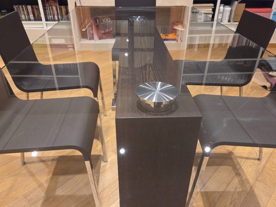 Image 1 of Cattelan Italia Monaco Tafel - Gebrand Eikenhout & Extra Helder Glas (200x100)
