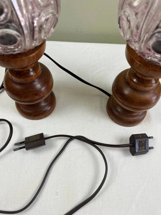 Art Deco Nachttischlampen – Crystal, Wood (photo 4 of 15)
