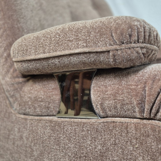 Prezzo del set! Vintage 2x Poltrona 1 Ottomana Divano Modulare 2 Posti – Poltrone, Velvet (photo 4 of 15)