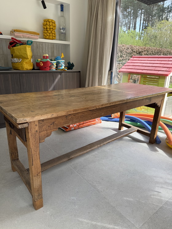 Image 1 of Antique French wooden table - 199 cm