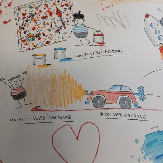 Image 1 of Schlote, Wilhelm - Assicurazioni - Disegno originale - firmato UNIKAT