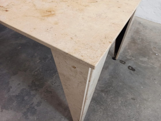 Image 1 of Vintage natural stoon / tessellated dining table 