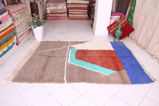 Image 1 of Tapis berbère beni ouraine tissé main traditionnelle 150/250 cm