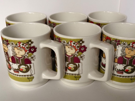 Image 1 of Folklore Noorwegen keukenset van 6