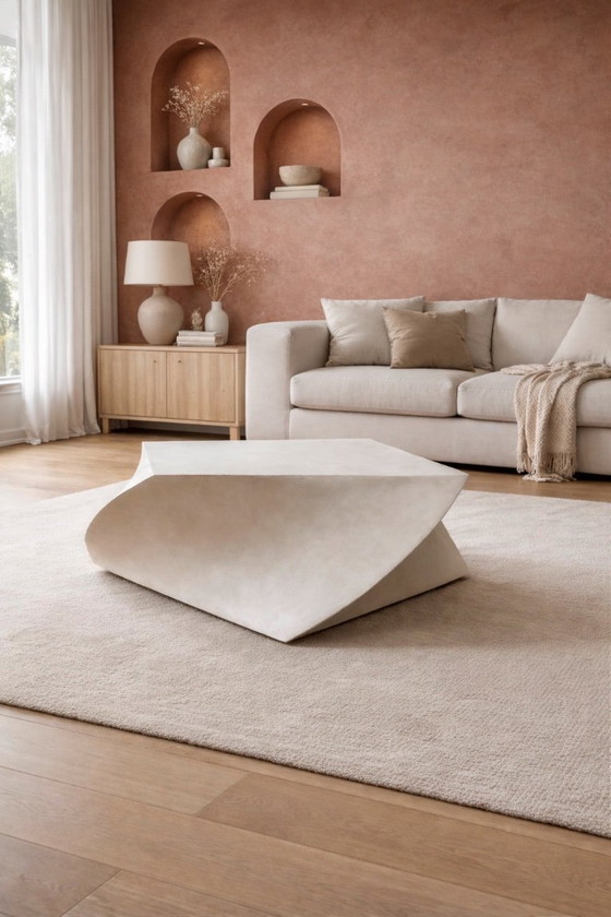 Image 1 of Salontafel "Monolith" van gewaxt beton