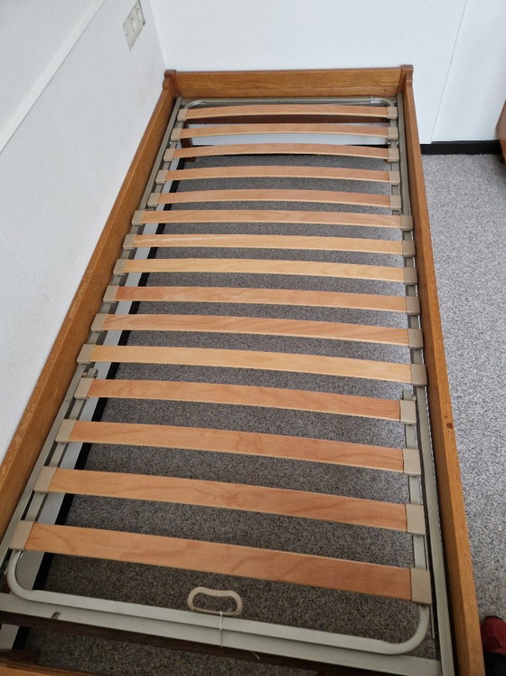 Vintage Oak Bed Frame (Single beds) – Craftsmanship 1958 – Geen, meubelmaker, Wood (photo 3 of 5)