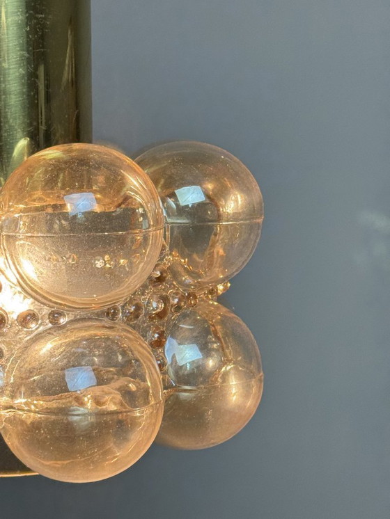 Image 1 of Mid-Century Bubble Glass Pendant Lamp by Helena Tynell for Glashütte Limburg, Germany, 1960s