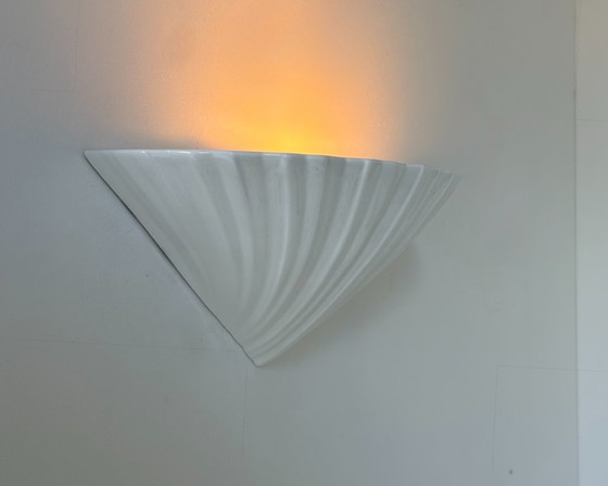 Image 1 of Lampada da parete a conchiglia in porcellana, Francia 1970