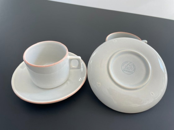 Image 1 of 4x tazas y platillos de diseño holandés Driehoek Huizen