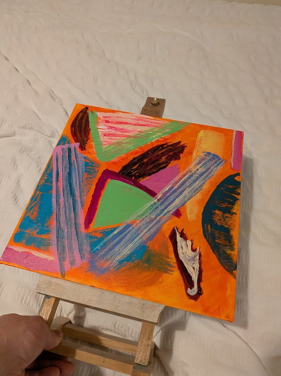 Image 1 of Nigel Waters Abstract Expressionist Painting 52 Acrylic On Canvas Board 30x30cm