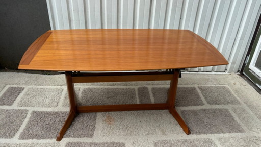 Mid-century salontafel in hoogte verstelbaar en uitschuifbaar