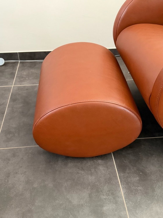 Schommelstoel Met Poef Big Oma Durlet – Schommelstoelen, Leather, Metal (photo 8 of 12)