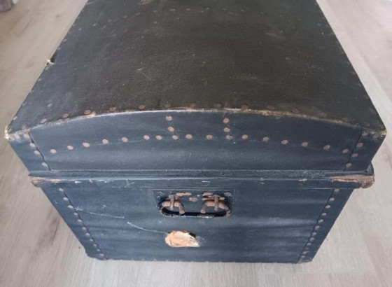 Image 1 of Antike Schiffssargtruhe Truhe Kabine Sarg Hochzeit Sarg Decke Brust