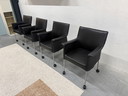 4 Design on Stock Gola Dining Chair with Wheel Black