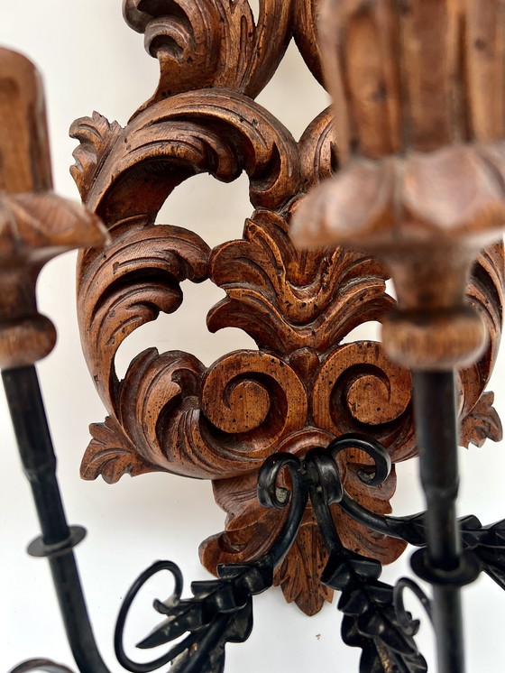 Image 1 of Candelabro de pared histórico de estilo rococó