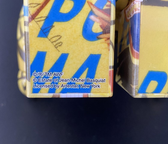 Image 1 of Bearbrick Andy Warhol x Jean Michel Basquiat N3 400% + 100% Medicom Spielzeug