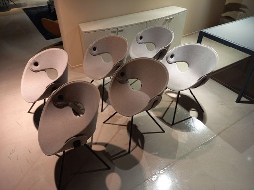 Set di poltrone Tonon grigio opaco, 6 pezzi – eetkamerstoelen