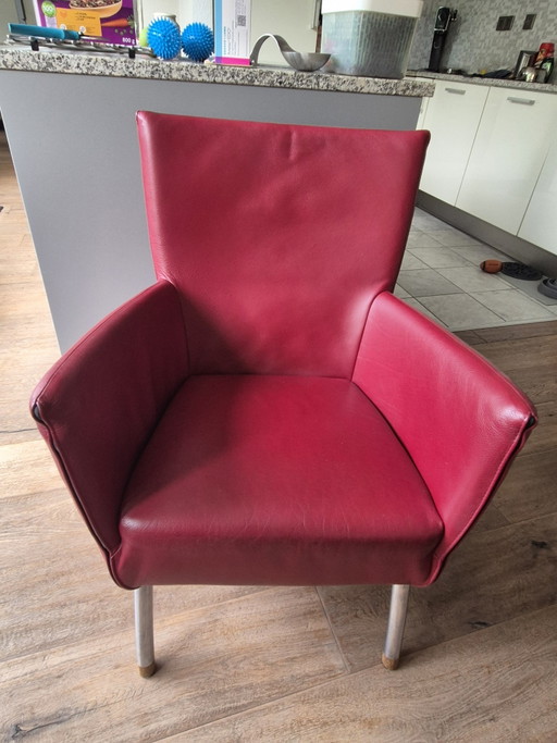 Wegens verhuizing Label fauteuil perfecte staat te koop – Label Van den Berg, Leather
