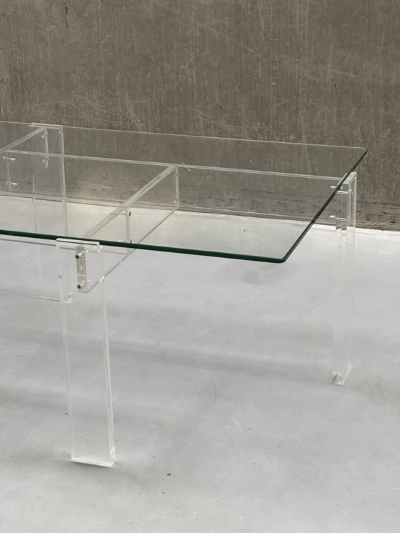 Image 1 of Table basse vintage Swart / plateau en acrylique et verre '60