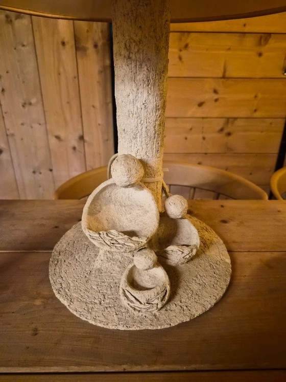 Image 1 of Sculptural Brutalist Studio Table Lamp – Signed – Heavy Quality