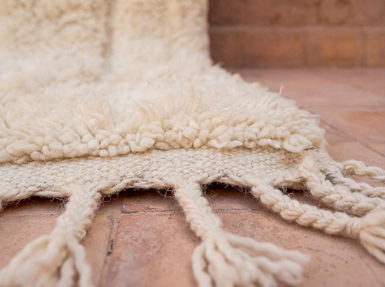 Image 1 of Authentiek wit Berberkleed van zuivere wol, 1,5/2,5 m
