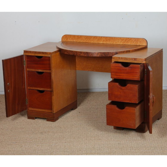 Houten kaptafel/bureau, Engels werk uit de jaren 30 – Wood (photo 7 of 9)
