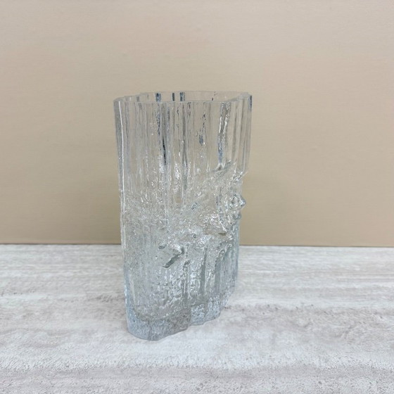 Image 1 of Vintage glazen vaas ‘Pinus’ van Tapio Wirkalla voor Iitalla Finland, jaren 70.