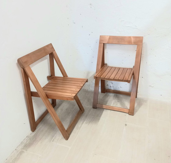 Image 1 of Coppia di Sedie Pieghevoli Trieste Produzione Bazzani