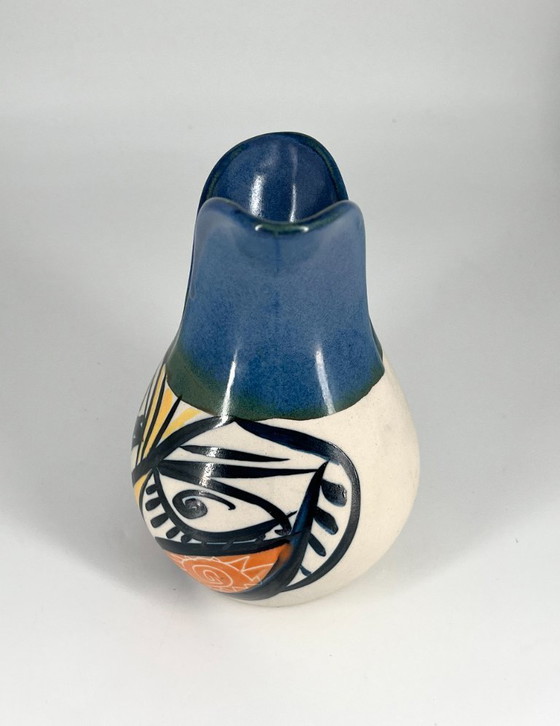 Image 1 of Alfonso Otero Regal “Picasso Face” Vase – Signed Art Ceramic / Cubist Design (20 cm)