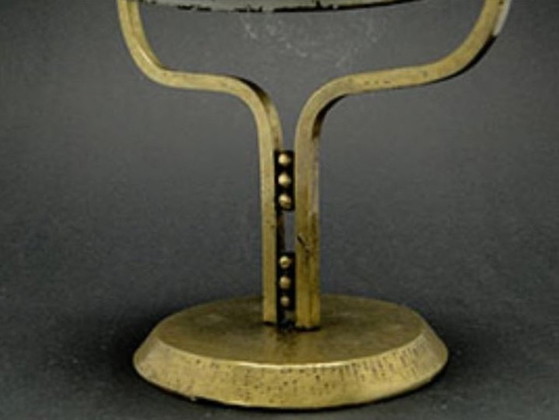 Art Nouveau Style Bedside Table Lamp, Austria-Hungary, Early 20th Century – Brass (photo 8 of 10)