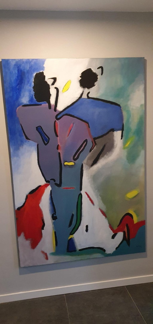 Peinture à l'huile Deux personnes