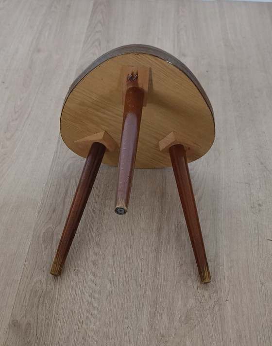 1950s Side Table with Setting Sun Motif – Wood (photo 6 of 8)