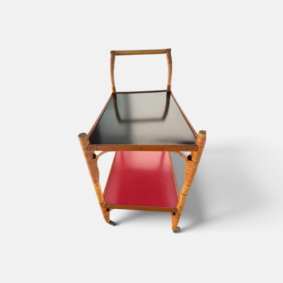Trolley, Coffee Cart, 50s, Bamboo – Bar carts, Rattan (photo 2 of 6)