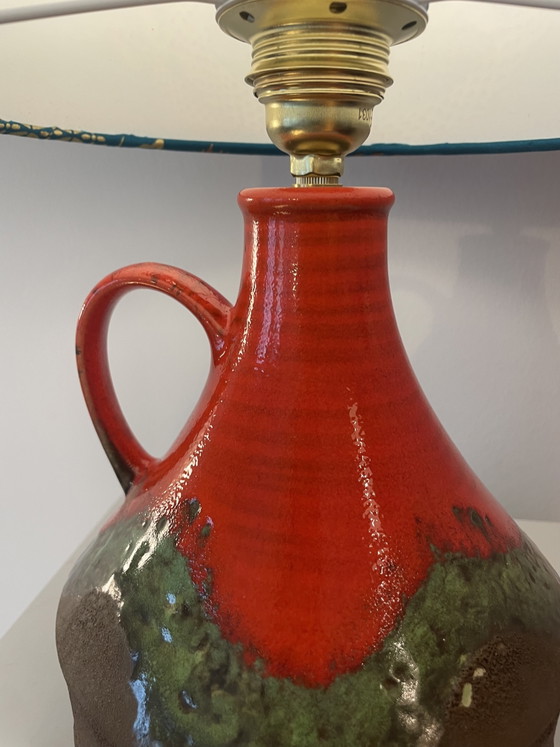 Image 1 of Upcycled Fat Lava lamp with Japanese shade