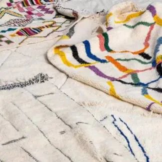 Beni Ouarain Berber rug - Whirlwind of colours – Rugs & carpets, Wool, Cotton, Bohemian (photo 5 of 7)